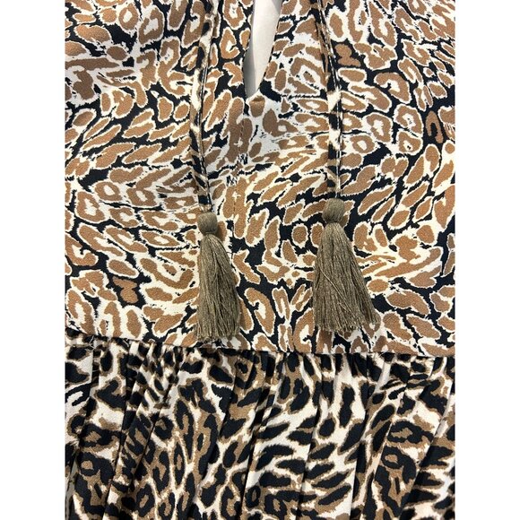 Tyler‎ Boe Animal Print Tassel Tie Shift Dress Small $246 - Picture 5 of 5